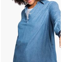 Jeans-Tunika m. Kontrasten, blue