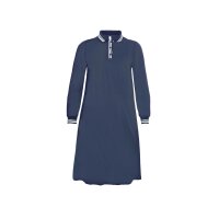 Twill-Polokleid m.seitlichem Schlitzen, marine