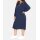Twill-Polokleid m.seitlichem Schlitzen, marine