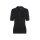 Ajour-Strick-Pullover m. Polokragen, schwarz