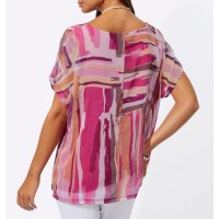Chiffonbluse mit eingenähtem Top, fuchsia-pude