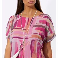 Chiffonbluse mit eingenähtem Top, fuchsia-pude
