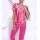 Chiffonbluse mit eingenähtem Top, fuchsia-pude