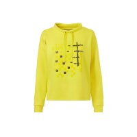 Sweatshirt m.platziertem Druck und Pailletten, limone