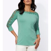 Shirt m. Schmetterlingsspitze, salbei