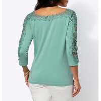 Shirt m. Schmetterlingsspitze, salbei