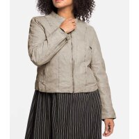 Lammnappa-Lederjacke m. Crinkle-Effekt, camel