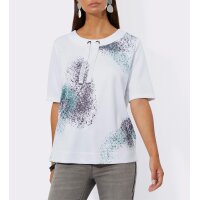 Sweatshirt with side slits, ecru-grey