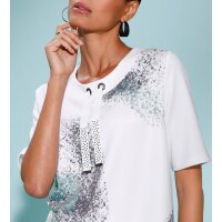 Sweatshirt with side slits, ecru-grey