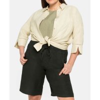 Leinenbluse m. Lochmusterdetails, natur