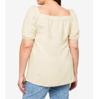Linen tuni with square neckline, nature
