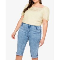 Linen tuni with square neckline, nature
