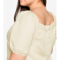 Linen tuni with square neckline, nature