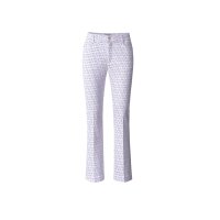 Druck-Stretchhose, flieder-ecru