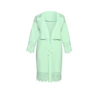 Kimonomantel m. Spitzen-Details, mint