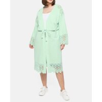 Kimonomantel m. Spitzen-Details, mint