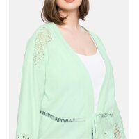 Kimonomantel m. Spitzen-Details, mint