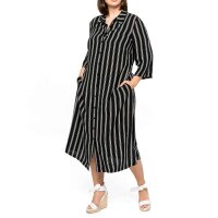 Hendblusenkleid, schwarz-ecru