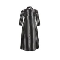 Hendblusenkleid, schwarz-ecru