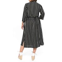 Shirt bluse dress, black-ecru