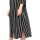 Shirt bluse dress, black-ecru