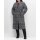 Coat with scarf collar, black-grey