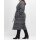 Coat with scarf collar, black-grey