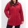 Strickfieece-Jacke m. Kapuze, rot-meliert