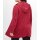 Strickfieece-Jacke m. Kapuze, rot-meliert