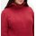 Strickfieece-Jacke m. Kapuze, rot-meliert