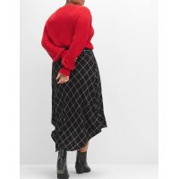 Sweater with lacing, red