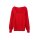 Sweater with lacing, red