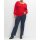Sweater with lacing, red