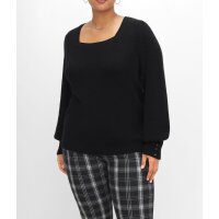 Pullover m.Schmuckschnürung, schwarz