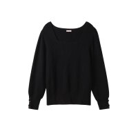 Pullover m.Schmuckschnürung, schwarz
