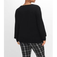 Pullover m.Schmuckschnürung, schwarz