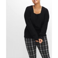 Pullover m.Schmuckschnürung, schwarz