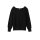 Pullover m.Schmuckschnürung, schwarz