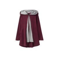 Longstrickjacke mit doppellagiger Verarbeitung, weinrot