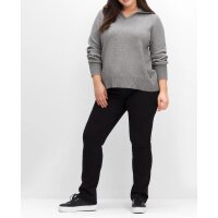 Sweater with collr, grey blend