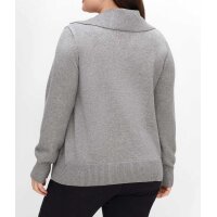 Sweater with collr, grey blend