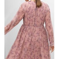 Maxi-Chiffonkleid, rosé gemustert