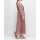 Maxi-Chiffonkleid, rosé gemustert