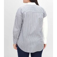 Hemdbluse, weiß-gemustert