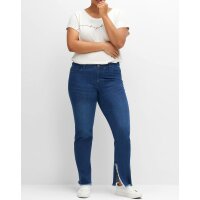 Jeans mit geschlitztem Innensaum, blue Denim