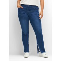 Jeans mit geschlitztem Innensaum, blue Denim