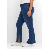 Jeans mit geschlitztem Innensaum, blue Denim