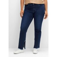 Jeans mit geschlitztem Innensaum, dark blue Denim