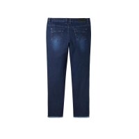 Jeans mit geschlitztem Innensaum, dark blue Denim