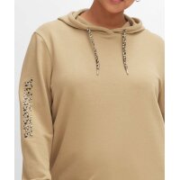 Kapuzensweatshirt m. Leomuster, cappuccino